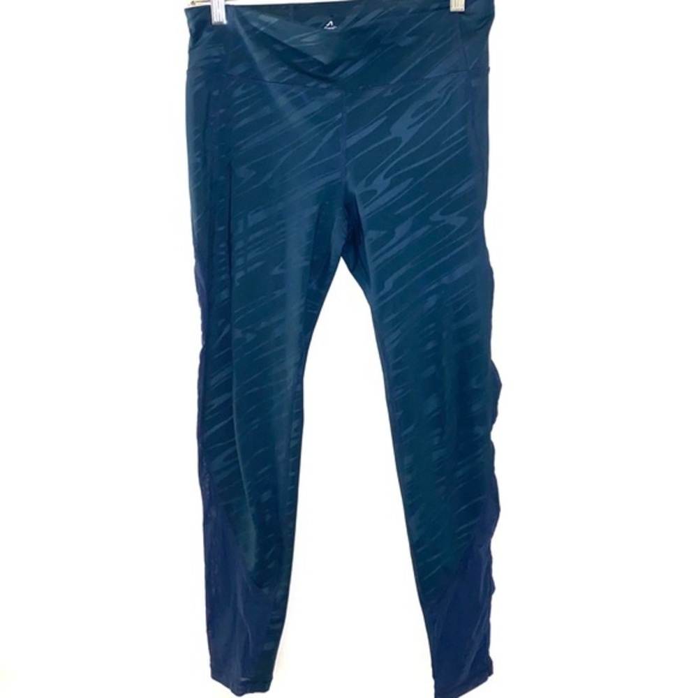 GAP fit leggings M teal mesh side sculpt yoga pant